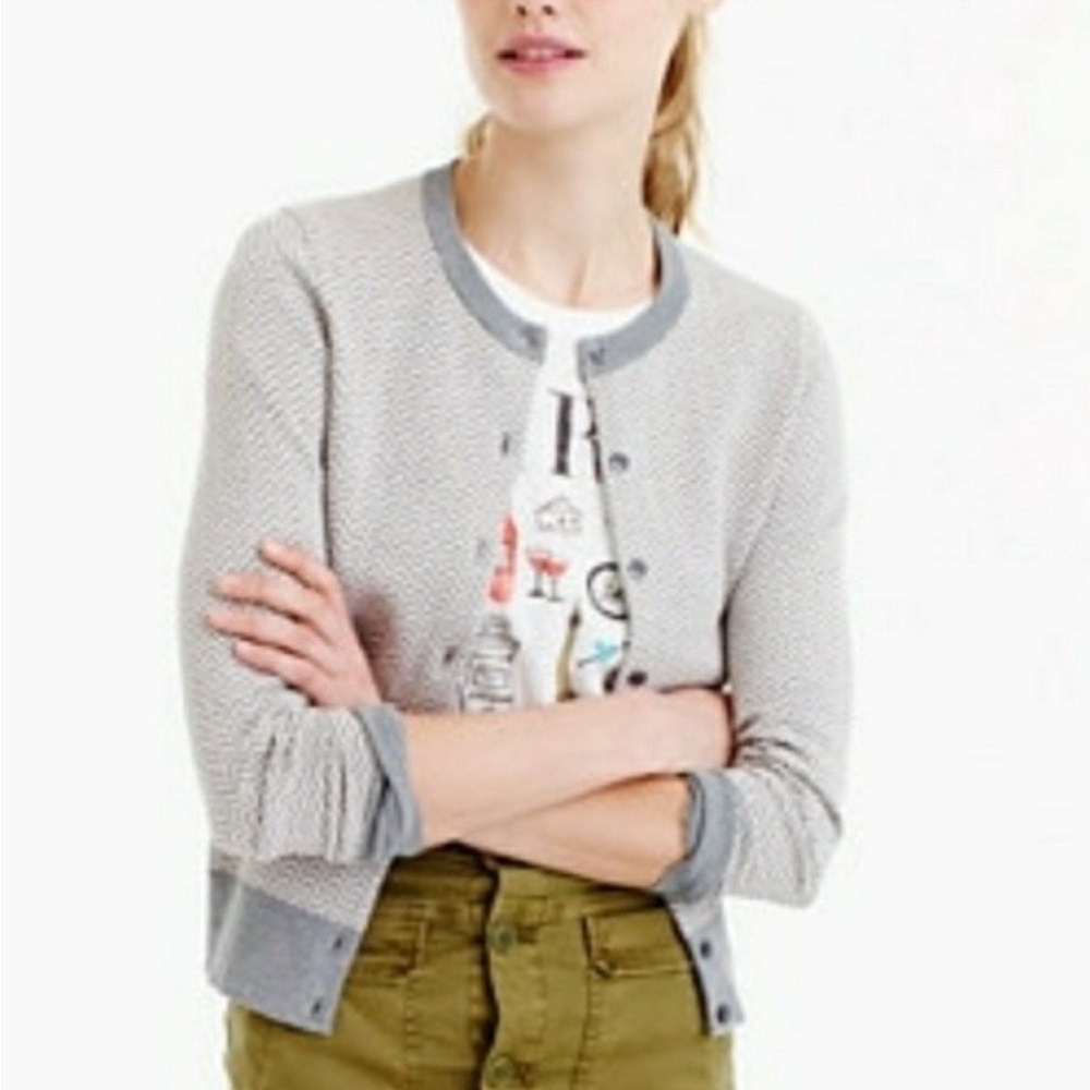 Brand new without tags J Crew herringbone cardigan sweater